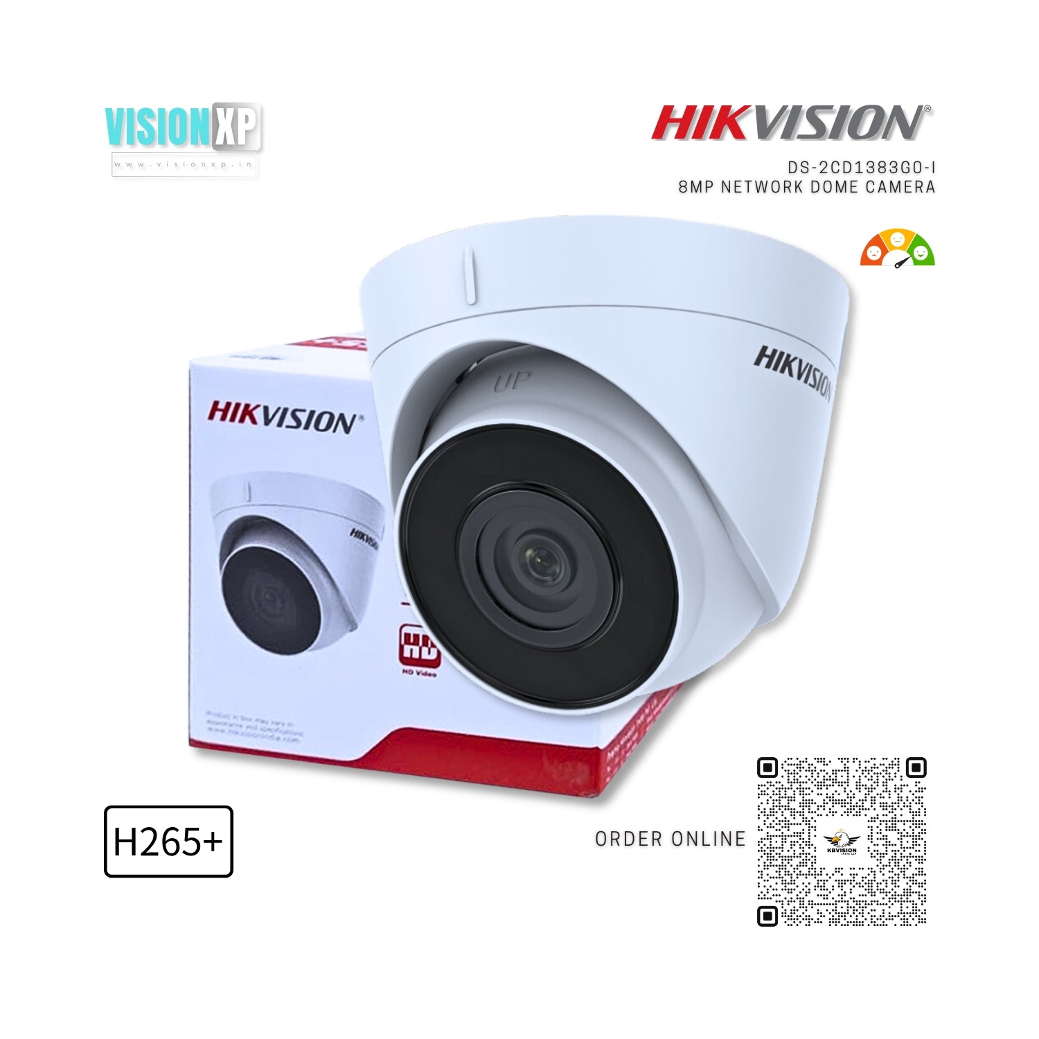 Hikvision DS-2CD1383G0-I 8 MP IR Fixed Turret Network Dome Camera Hikvision DS-2CD1383G0-I 8 MP IR Fixed Turret Network Dome Camera
